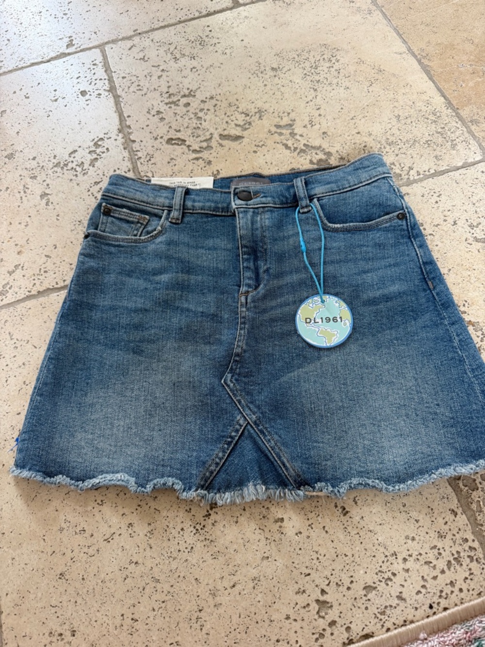 DL1961 Girl’s Blue Rose Denim Jenny Skirt Size 14
